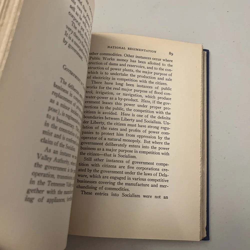 The Challenge to Liberty by Herbert Hoover Charles Scribner's 1934 HC Book Blue